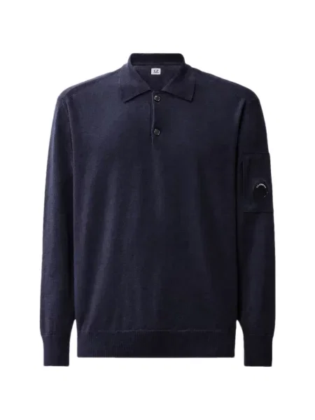 Μάλλινο polo C.p. Company μπλε
