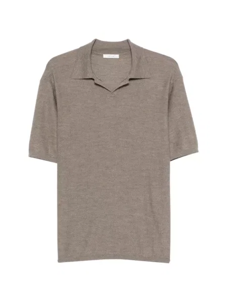 Tricou The Row cu model herringbone maro