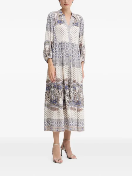 Rochie maxi Hale Bob cu model floral de costum albastru