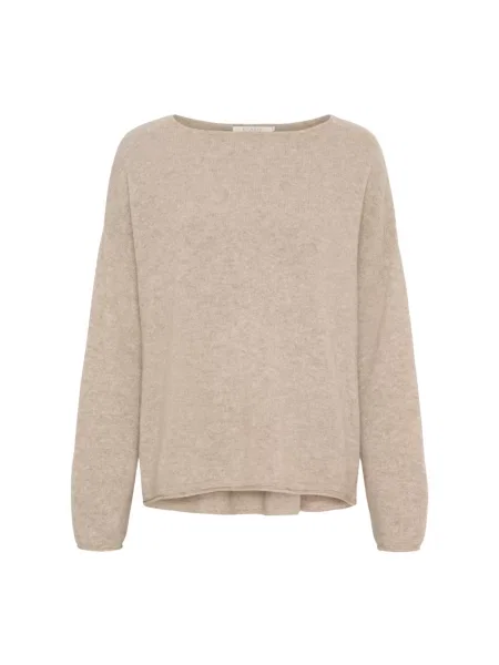 Sweter Btfcph z okrągłym dekoltem beżowy