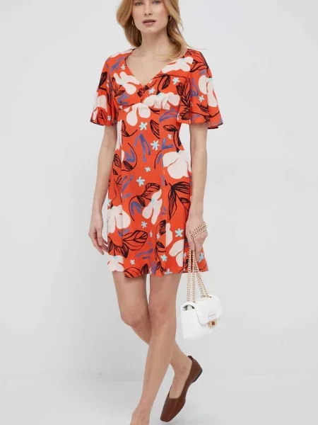 Сукня PS Paul Smith mini розкльошена помаранчевий