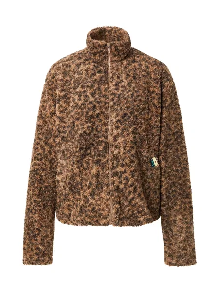 PIECES Geacă de primăvară-toamnă PCKATTY bej închis / maro închis negru