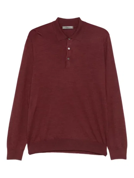Długi polo Corneliani czerwone