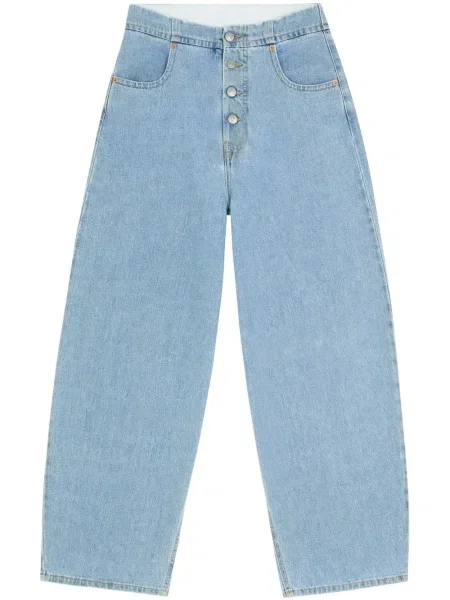 Blugi drepți Mm6 Maison Margiela albastru