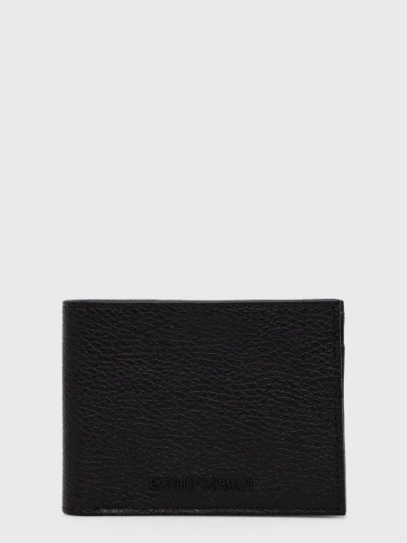 Гаманець та чохол для карток Emporio Armani чорний