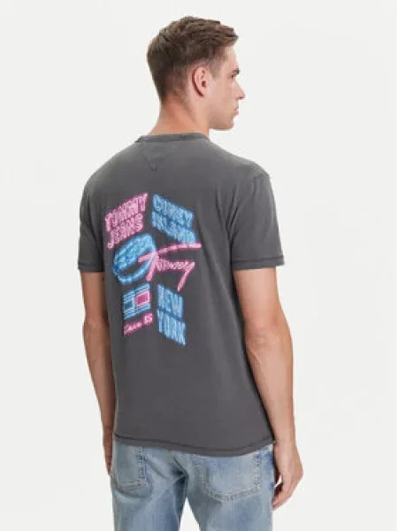 Tommy Jeans Tričko Novelty sivá