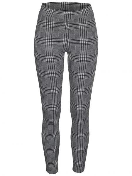 LASCANA Leggings gri / negru alb