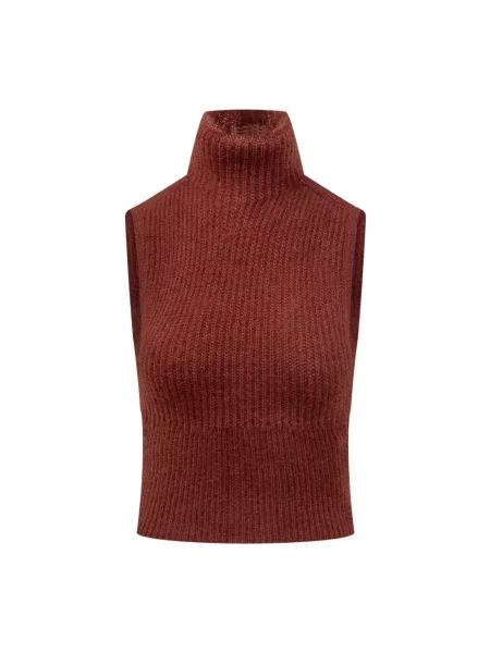 Sweter Max Mara wełniany brązowy