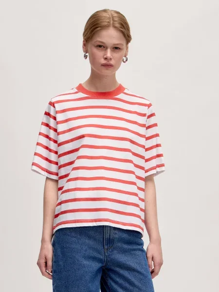 EDITED Tricou Nola roșu alb