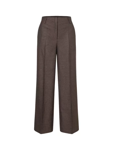 MORE & MORE Pantaloni cu dungă închis maro