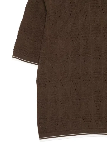 Tricou Laneus ajurat maro