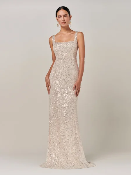 BWLDR Φόρεμα HOZIER GOWN σαμπάνια