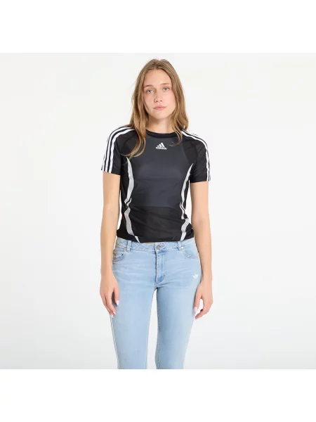 Μπλούζα Adidas Originals με διαφανεια από ζέρσεϋ μαύρο