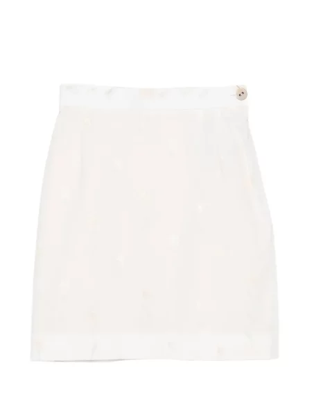Mała mały spódnica mini Vivienne Westwood w kwiatki biała
