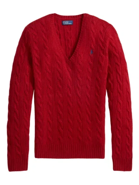 Căciulă Polo Ralph Lauren cu broderie cu dungi cowboy roșu