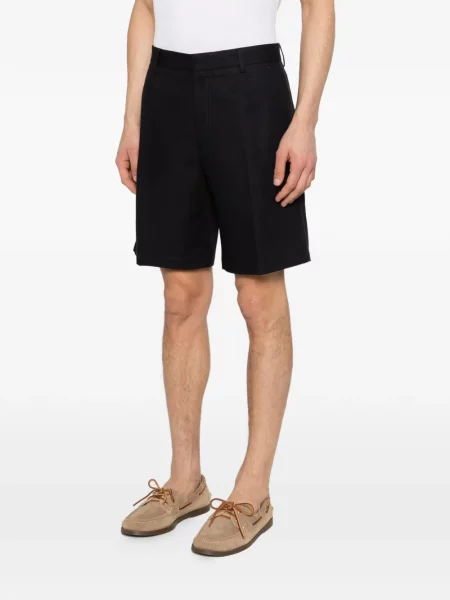 Pantaloni scurți Zegna plisate albastru
