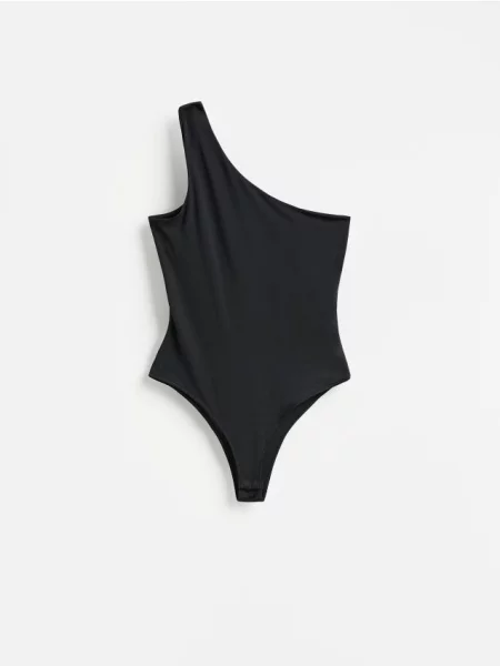 Reserved Bluză pe un umăr negru