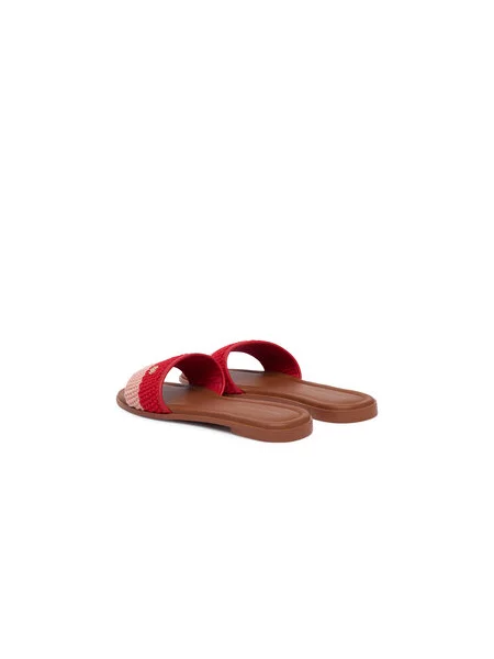 Natikači Tommy Hilfiger Th Flat rdeča