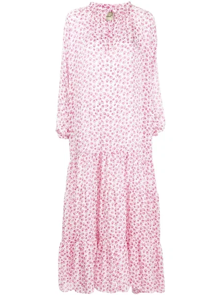 Rochie Bambah cu model floral cu imagine alb