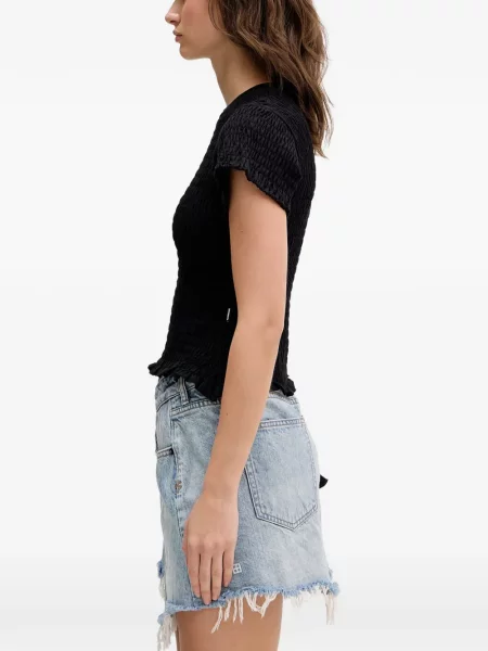 Tricou Vetements cu volane negru