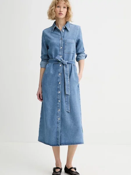 Marc O'Polo sukienka jeansowa niebieska
