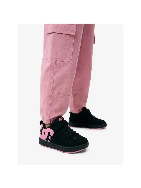 Sneakersy DC Shoes EO-COURT GRAFFIK ELASTIC TODDLER čierna