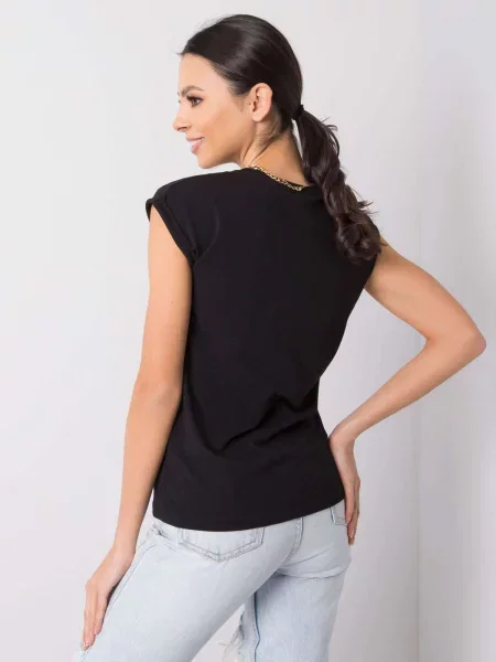 Tričko Fashionhunters čierna