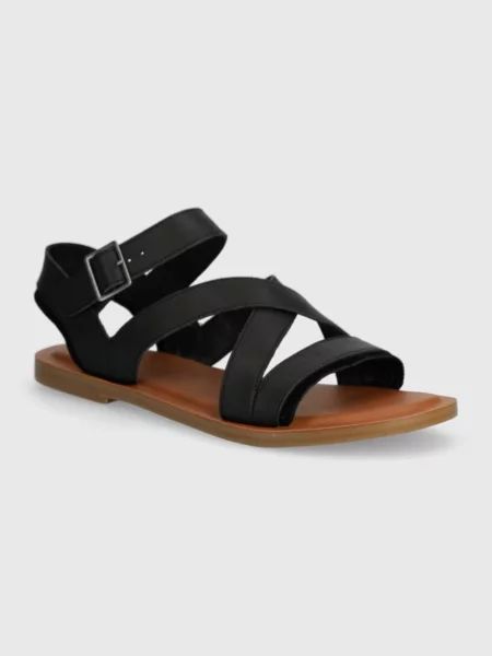 Кожени сандали Toms Sloane черно