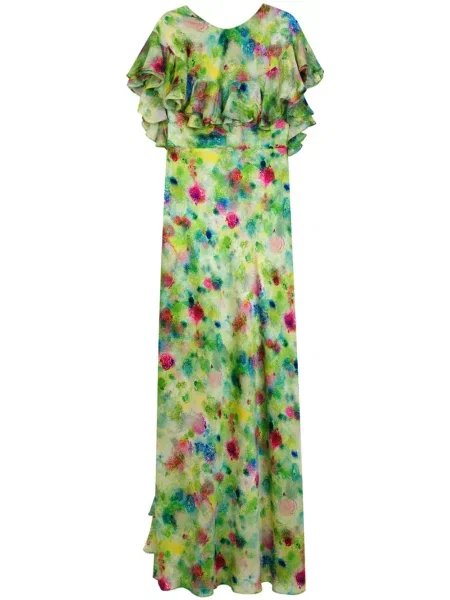 Maksi sukienka maxi Isolda garniturowa zielona