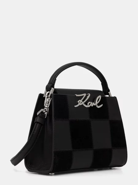 Karl Lagerfeld Geantă de umăr / argintiu negru