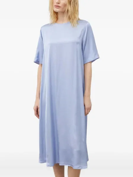 Rochie midi Samsøe Samsøe până la genunchi de costum albastru