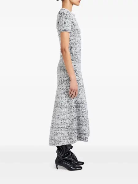 Плетена костюм миди рокля Proenza Schouler White Label до коляното бяло