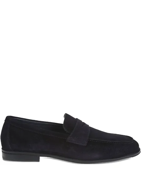 Pantofi loafer Doucal's din piele de căprioară albastru