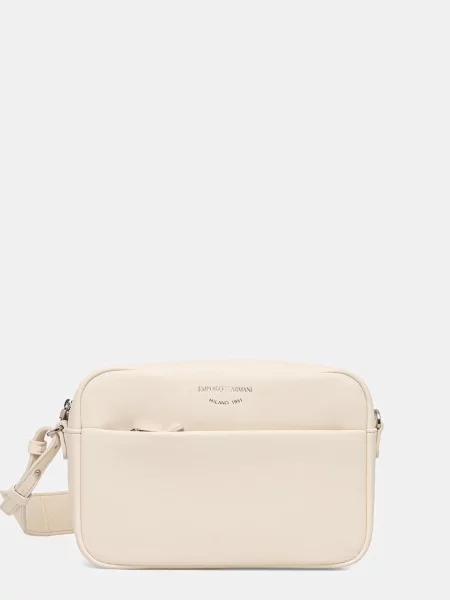 Emporio Armani geantă crossbody pentru femei din piele bej