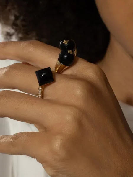 Inel Brooks Brothers negru