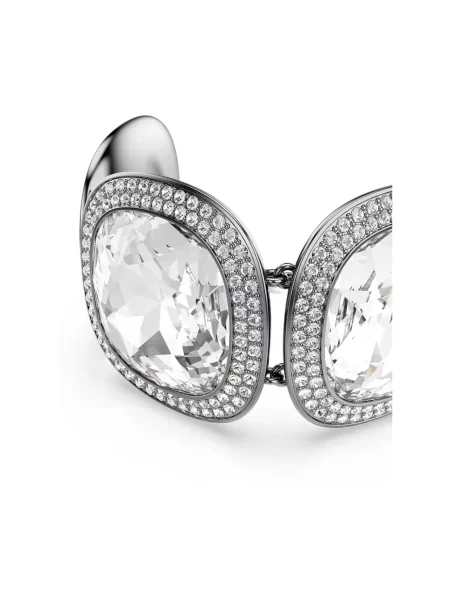 Swarovski bransoletka metalowa z kryształem Swarovski UNA szara