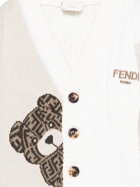 Dětské kardigan Fendi bílý