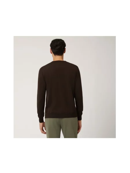 Sweter Harmont & Blaine z wełny merino brązowy