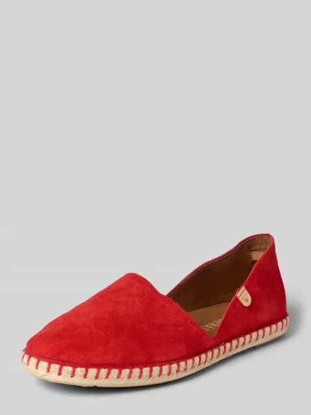 Espadryle ze skóry z naszywką z logo model CARMEN' Verbenas czerwone