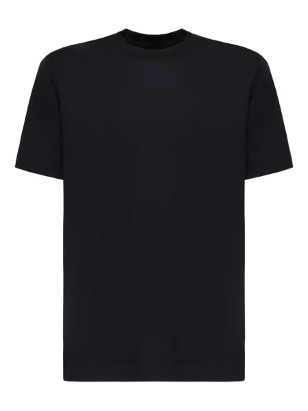 Tricou Giuliano Galiano cu decolteu rotund scurt albastru