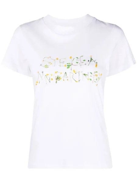 Tricou Stella Mccartney cu model floral cu imagine alb