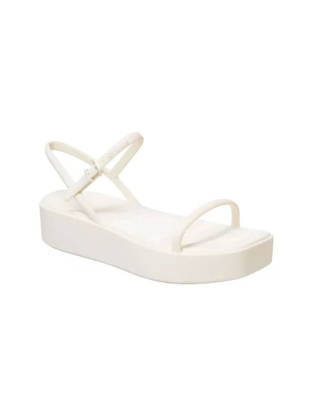 Pantofi Crocs cu platformă cu bretele alb