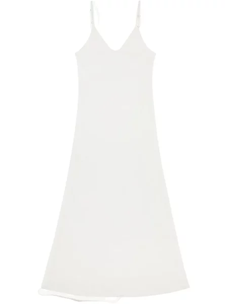 Rochie Mm6 Maison Margiela de mătase de costum alb