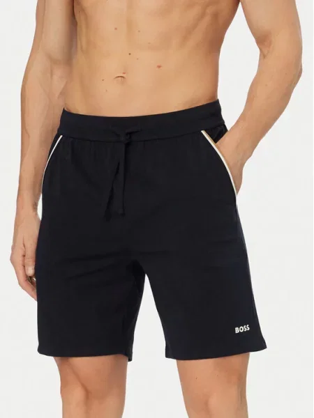 BOSS šortky lounge pánske s elastanom Unique Shorts CW modrá