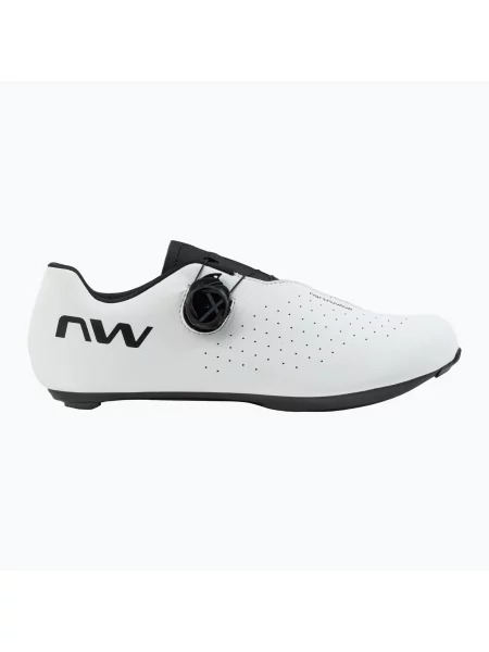 Férfi országúti kerékpáros cipő Northwave Sonic Plus white/black. Méret: EU fehér