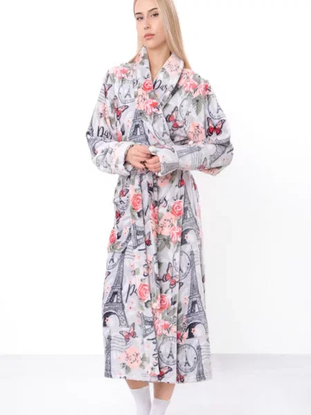 Халат Носи своє світло-сірий сірий