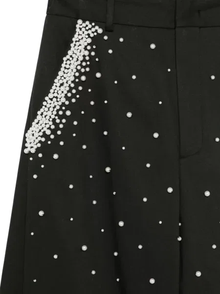 Pantaloni Giuseppe Di Morabito cu perle negru