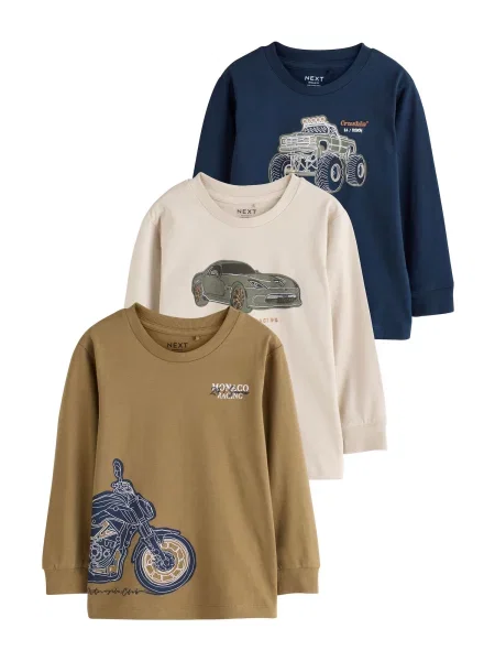 Next Tricou bleumarin / ombră grej gri