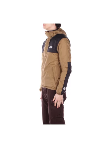 Kurtka The North Face z kapturem brązowa