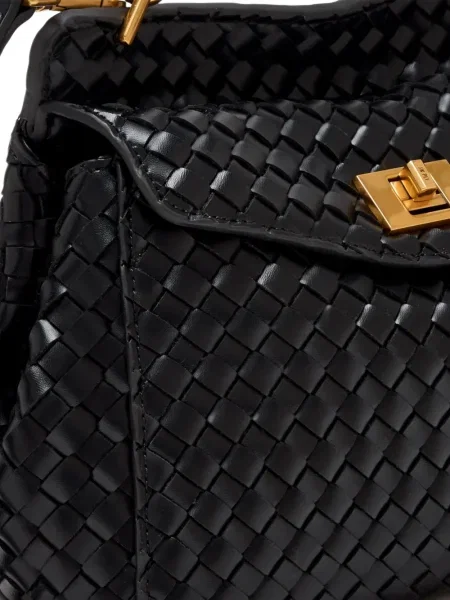 Top Jw Pei din piele negru
